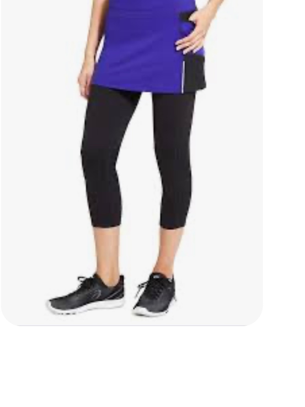 NWT Athleta White Athletic Skort with Built-In capri, 2x